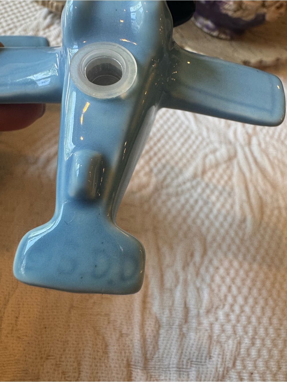 Vintage Ceramic Blue Airplane Salt and Pepper Shakers Aviation Decor Retro - Picture 11 of 15